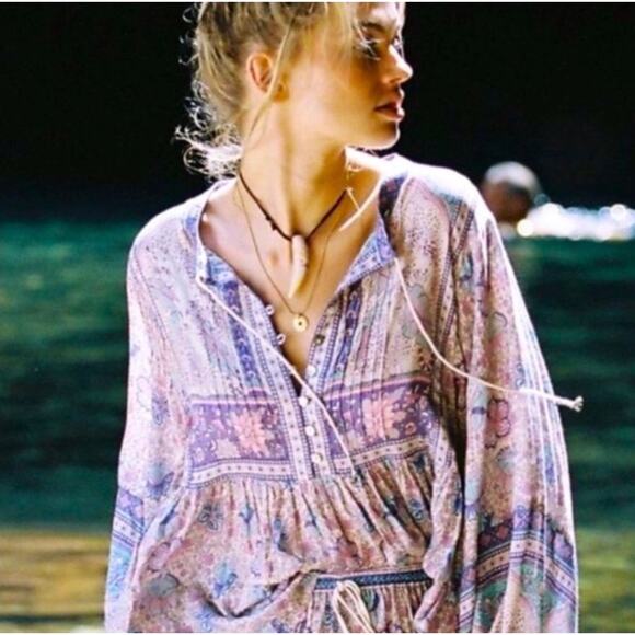 SPELL DESIGNS POINCIANA BLOUSE LUREX THREADS XS - Picture 13 of 13